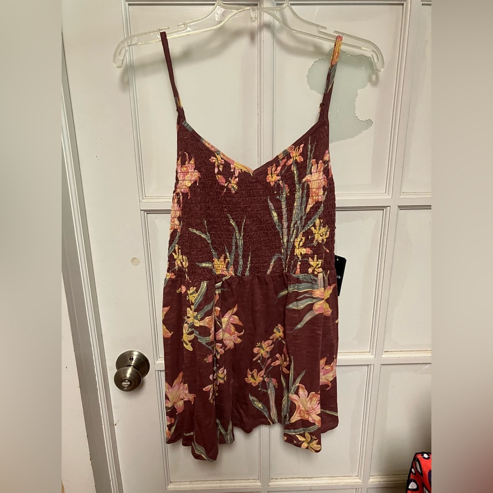 Torrid Drown Maroon Mesh Tank-NWT 3x